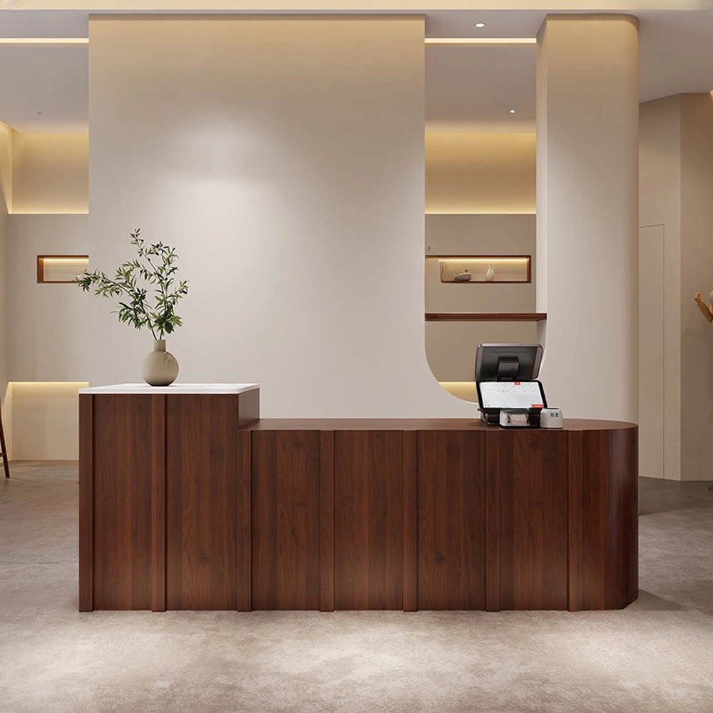 Modern Lacquer & Cream Style Reception Desks for Clothing Stores