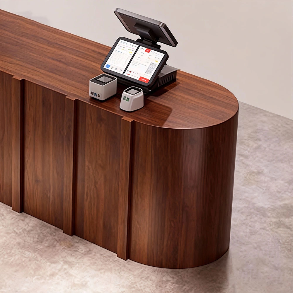 Modern Lacquer & Cream Style Reception Desks for Clothing Stores Modern Lacquer & Cream Style Reception Desks for Clothing Stores