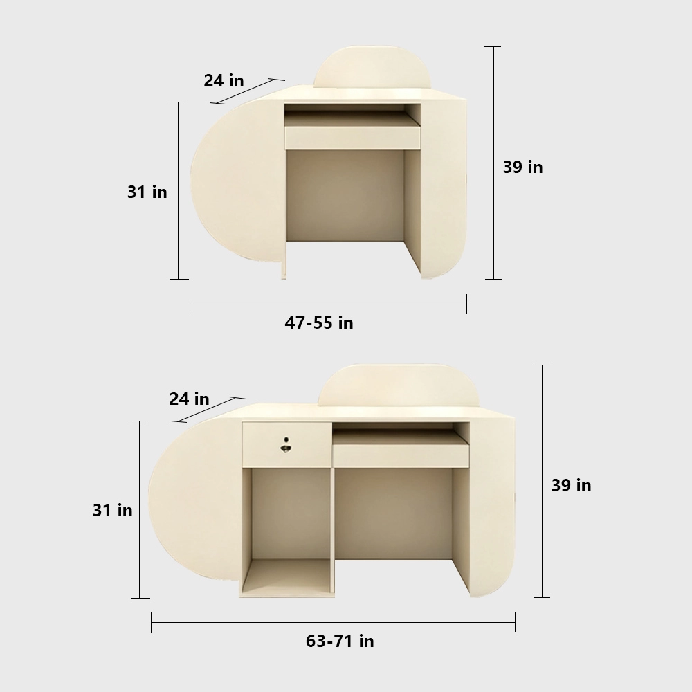 Luxury Modern Curved Reception Desk