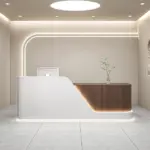 High-Gloss Lacquer Reception Desks