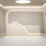 High-Gloss Lacquer Reception Desks
