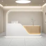 High-Gloss Lacquer Reception Desks