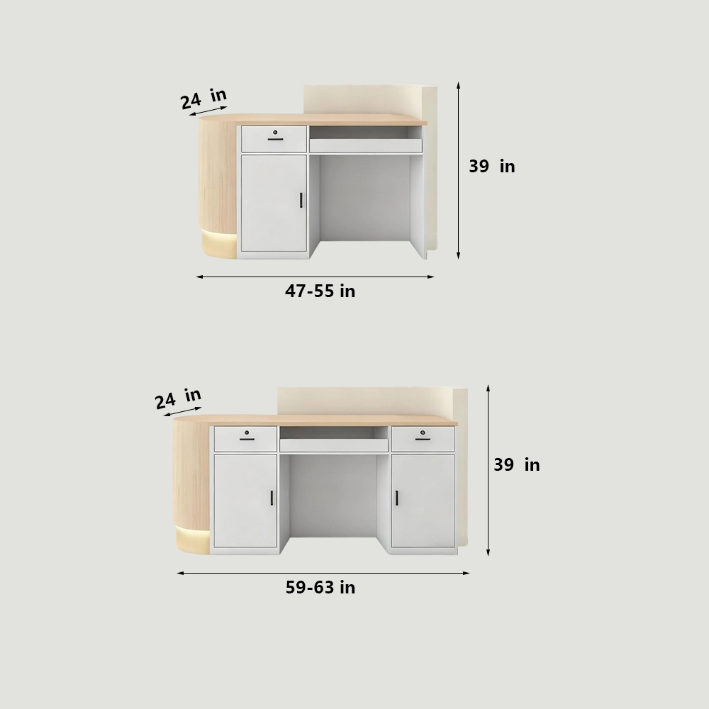 Curved Reception Desks For Beauty Salons & Spas