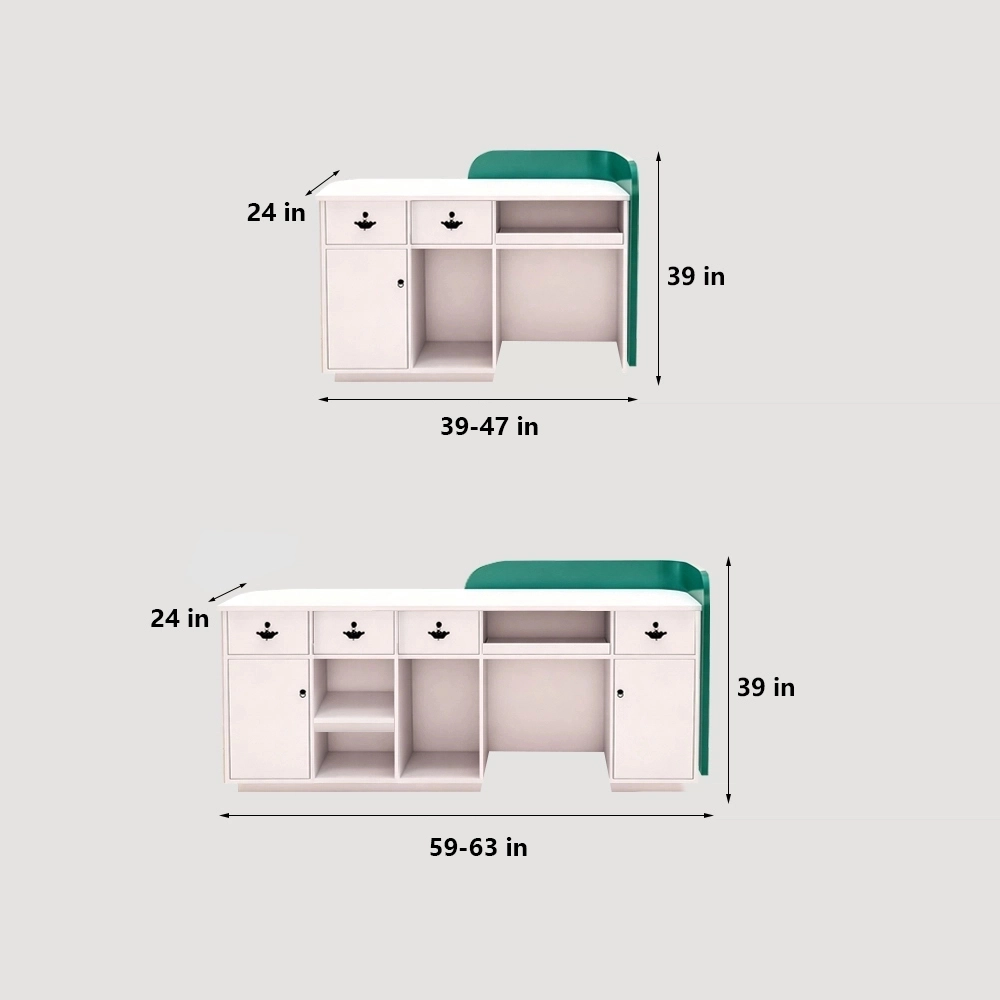 Professional Reception Counter- Small Front Desk For Office and Retail Reception Area