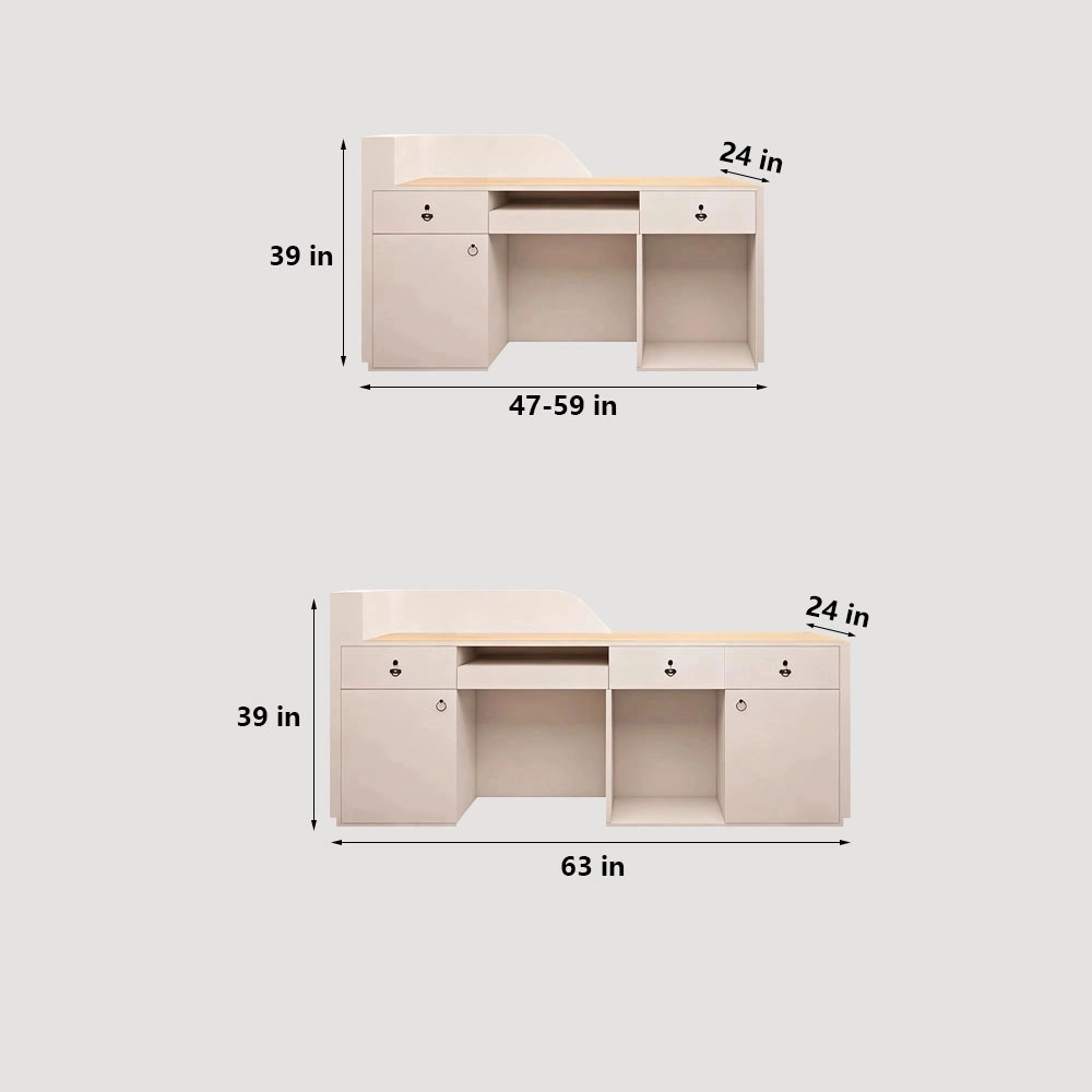 High-Gloss Lacquer Reception Desks High-Gloss Lacquer Reception Desks