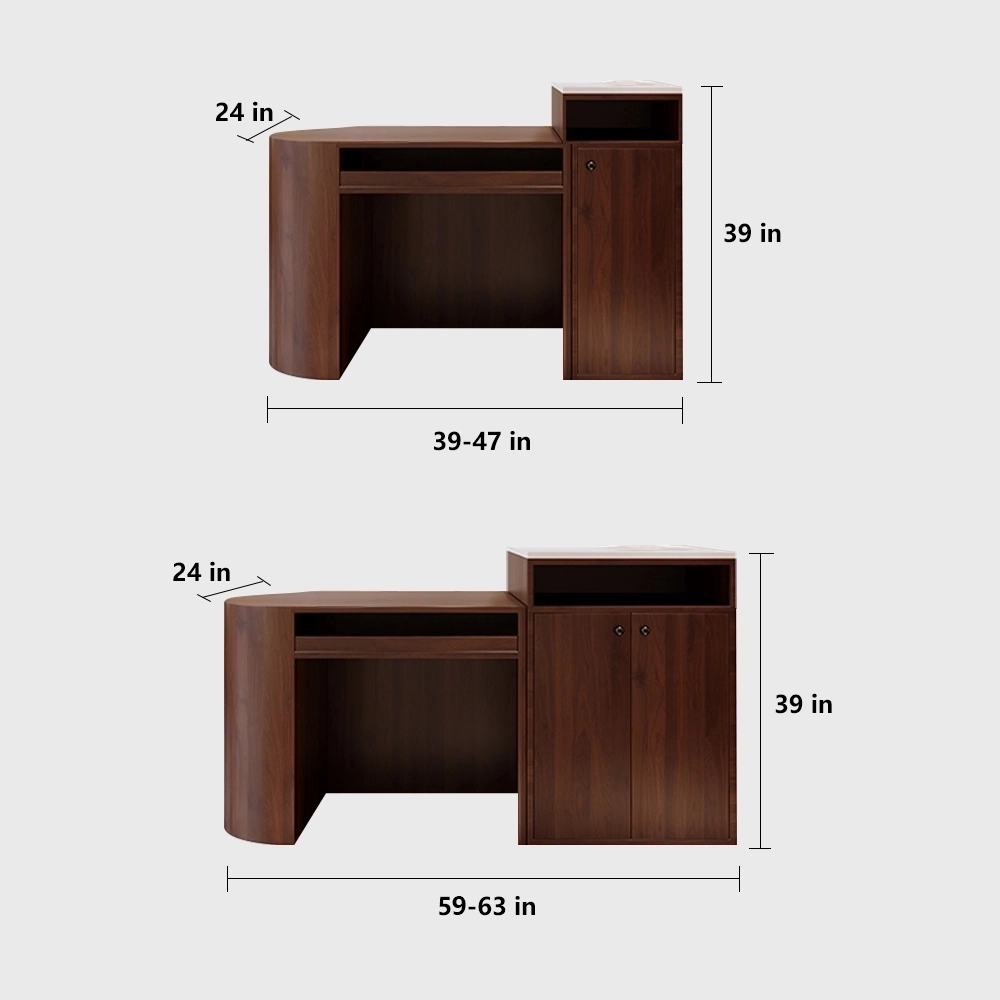 Modern Lacquer & Cream Style Reception Desks For Clothing Stores