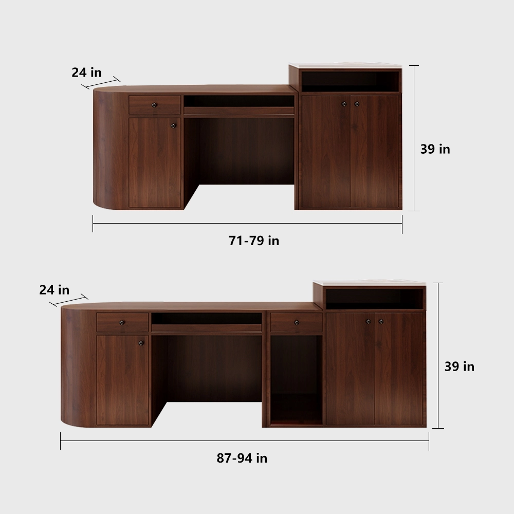 Modern Lacquer & Cream Style Reception Desks For Clothing Stores