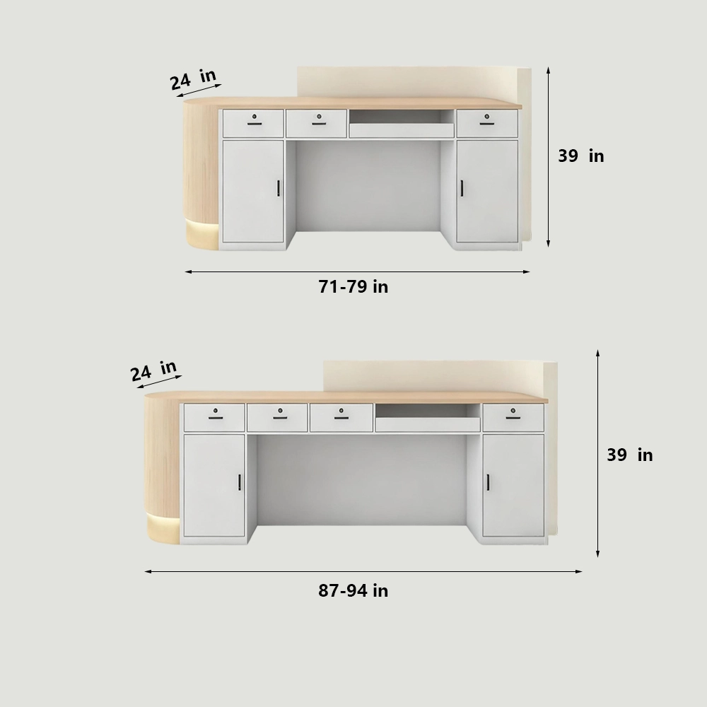 Curved Reception Desks For Beauty Salons & Spas