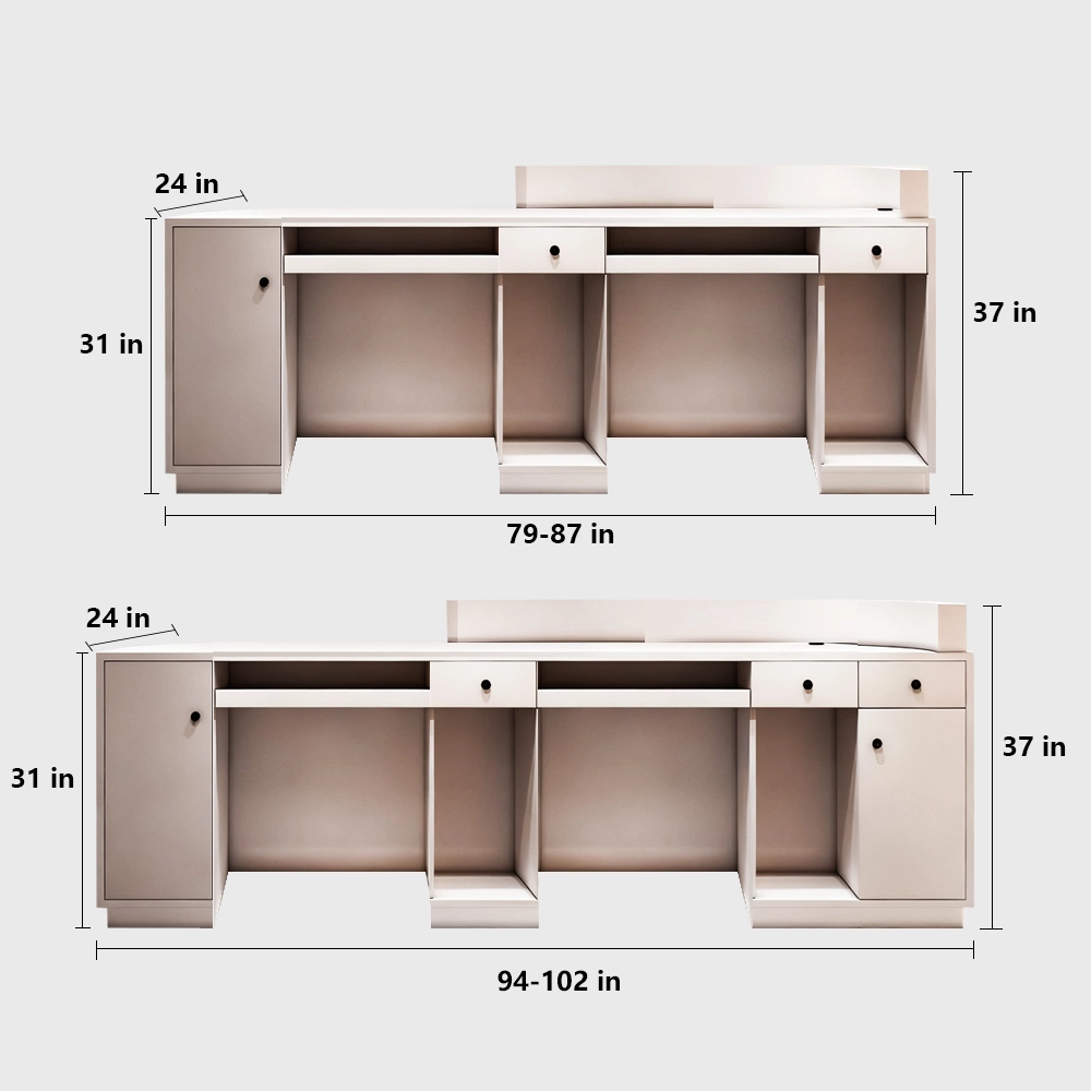 Premium Curved Reception Desks For Dental Clinics &Beauty Salons