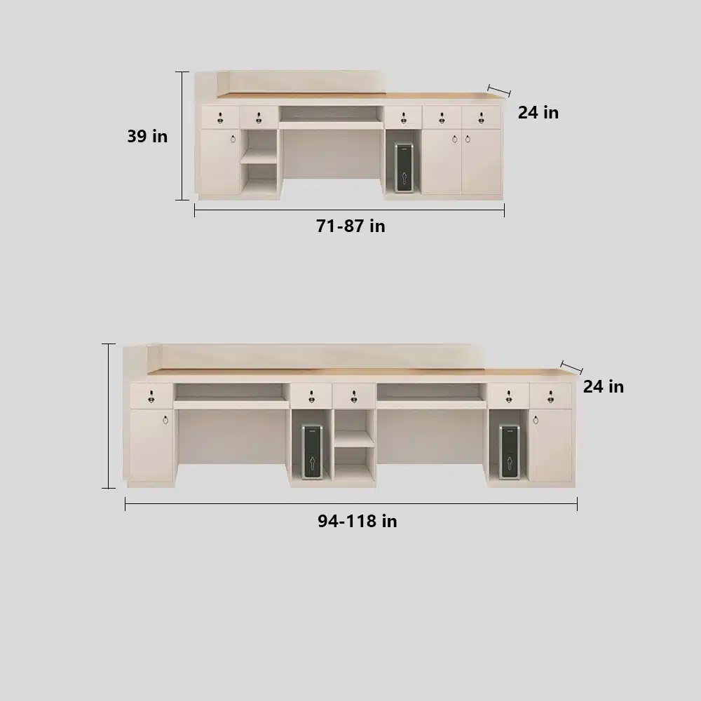 Luxury Compact Counter - Modern Boutique & Convenience Store Desk