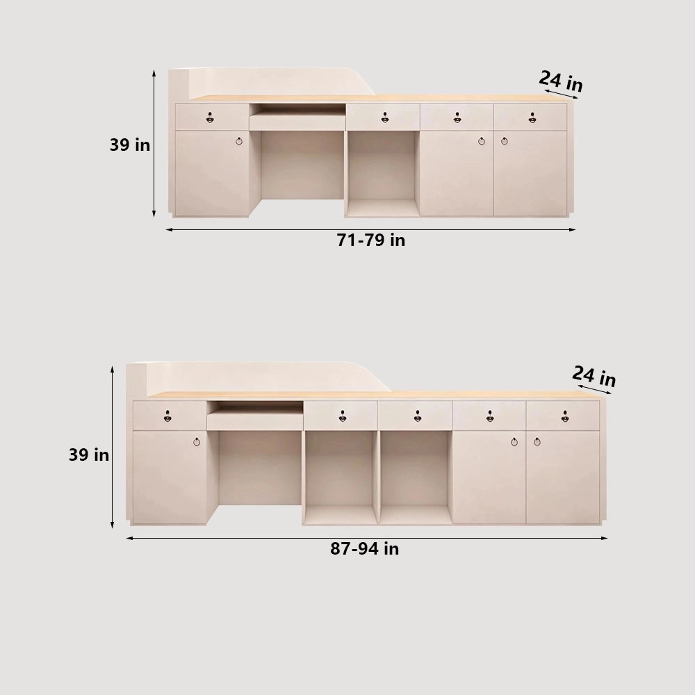 High-Gloss Lacquer Reception Desks High-Gloss Lacquer Reception Desks