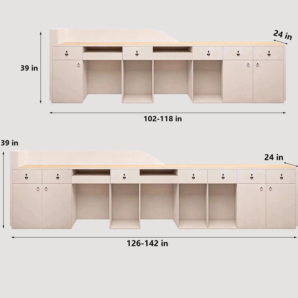High-Gloss Lacquer Reception Desks High-Gloss Lacquer Reception Desks