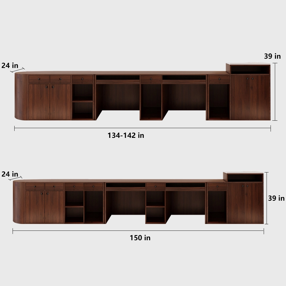 Modern Lacquer & Cream Style Reception Desks For Clothing Stores