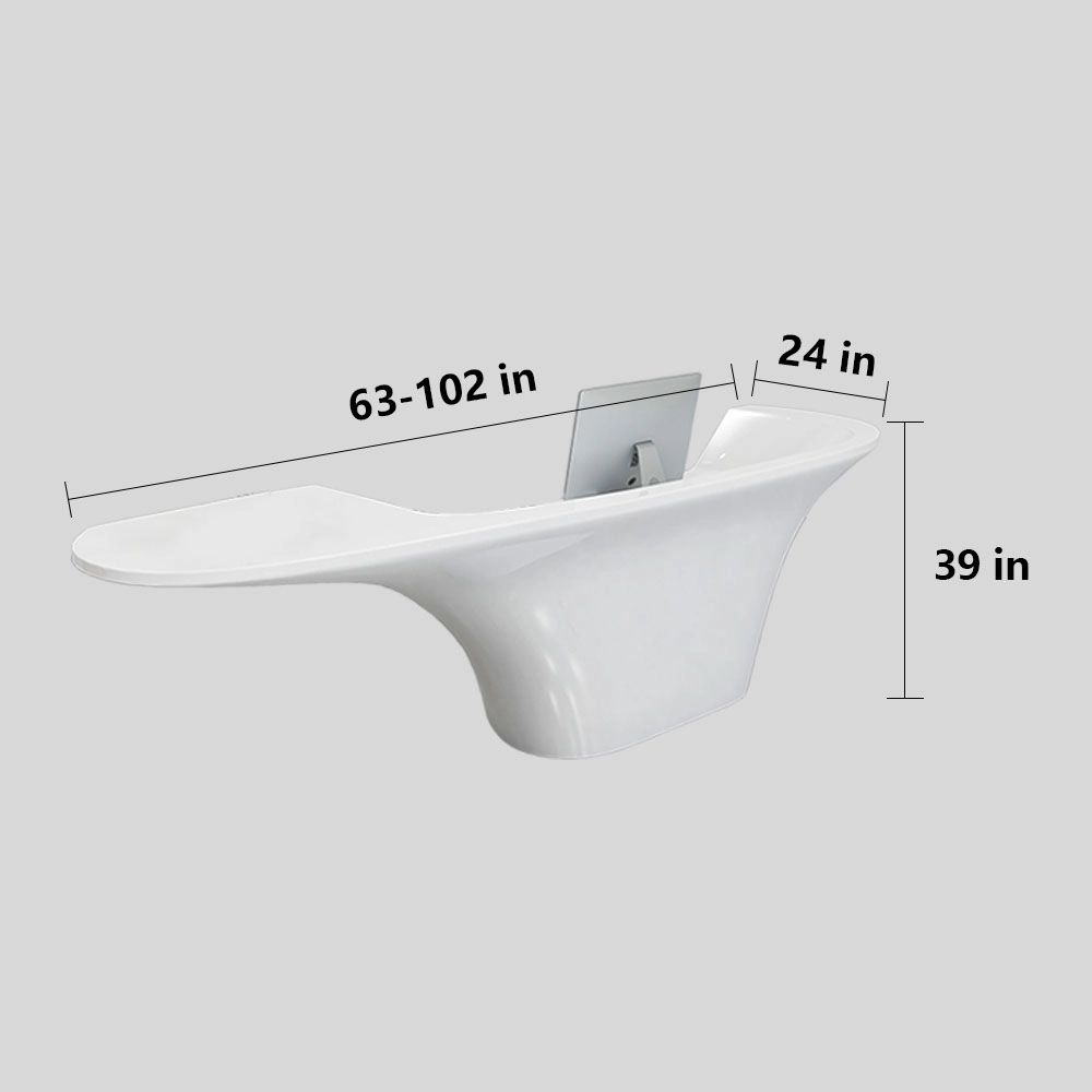 Custom Fiberglass Reception Desk - Boutique & Hotel Counter Custom Fiberglass Reception Desk - Boutique & Hotel Counter