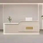Cream Style Reception Desk - Training Center & Boutique Counter