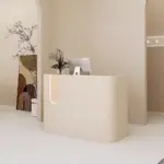 Front Desk Reception Counter for Cashier, Milk Tea & Nail Salons - Customizable Designs