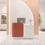 Professional Reception Counter- Small Front Desk For Office and Retail Reception Area