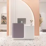 Professional Reception Counter- Small Front Desk For Office and Retail Reception Area