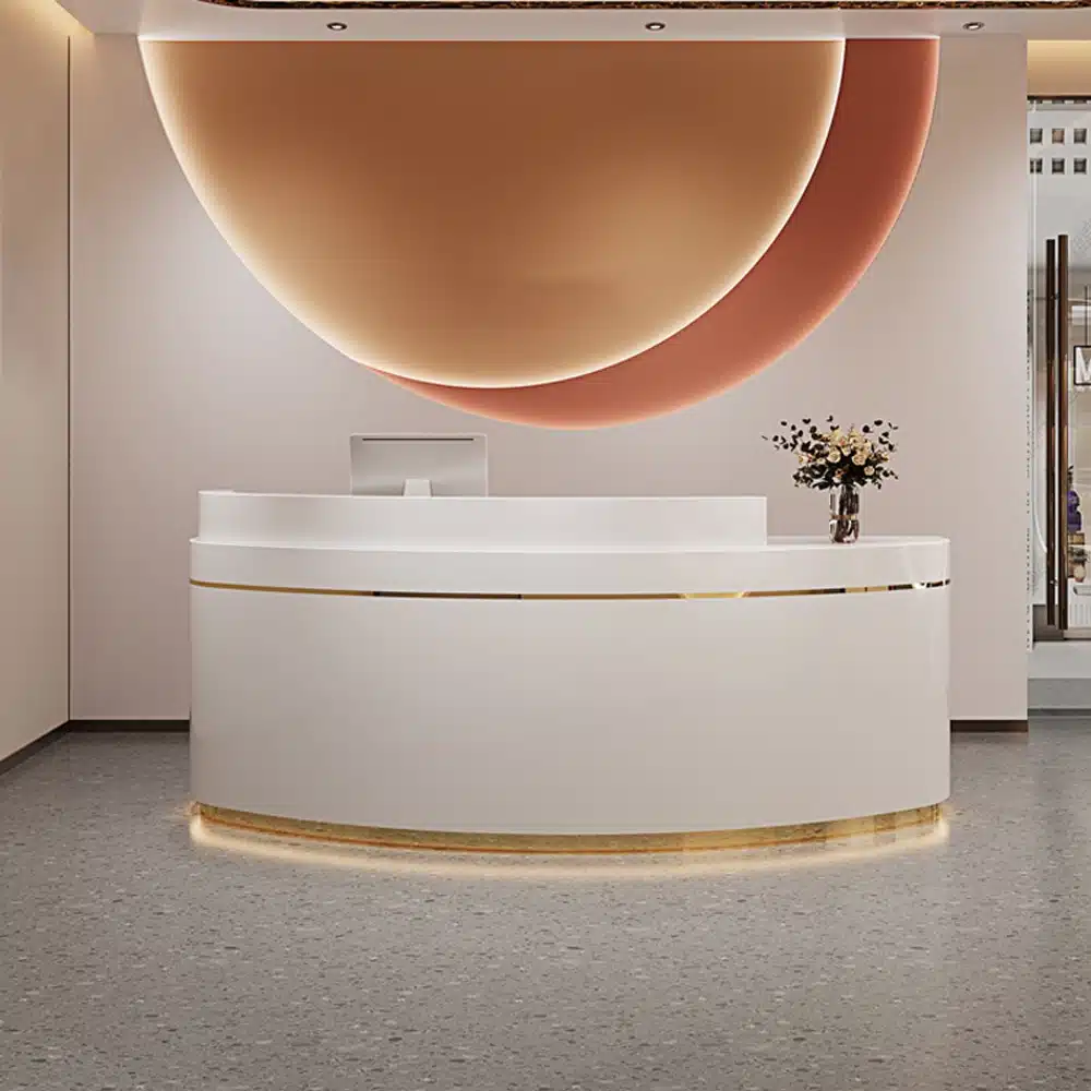 Premium Curved Reception Desks for Dental Clinics &Beauty Salons Premium Curved Reception Desks for Dental Clinics &Beauty Salons
