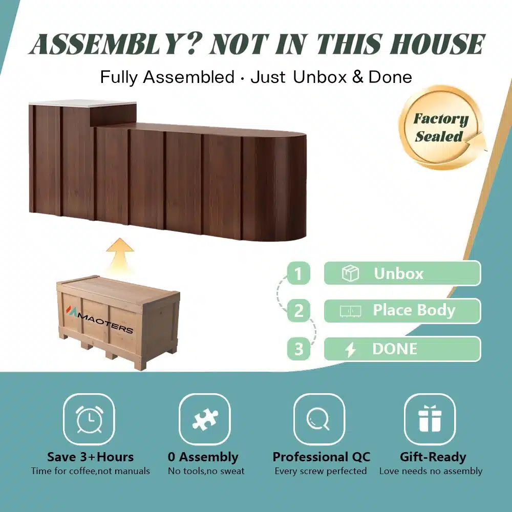 Modern Lacquer & Cream Style Reception Desks for Clothing Stores Modern Lacquer & Cream Style Reception Desks for Clothing Stores