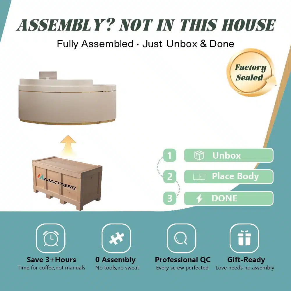 Premium Curved Reception Desks for Dental Clinics &Beauty Salons Premium Curved Reception Desks for Dental Clinics &Beauty Salons