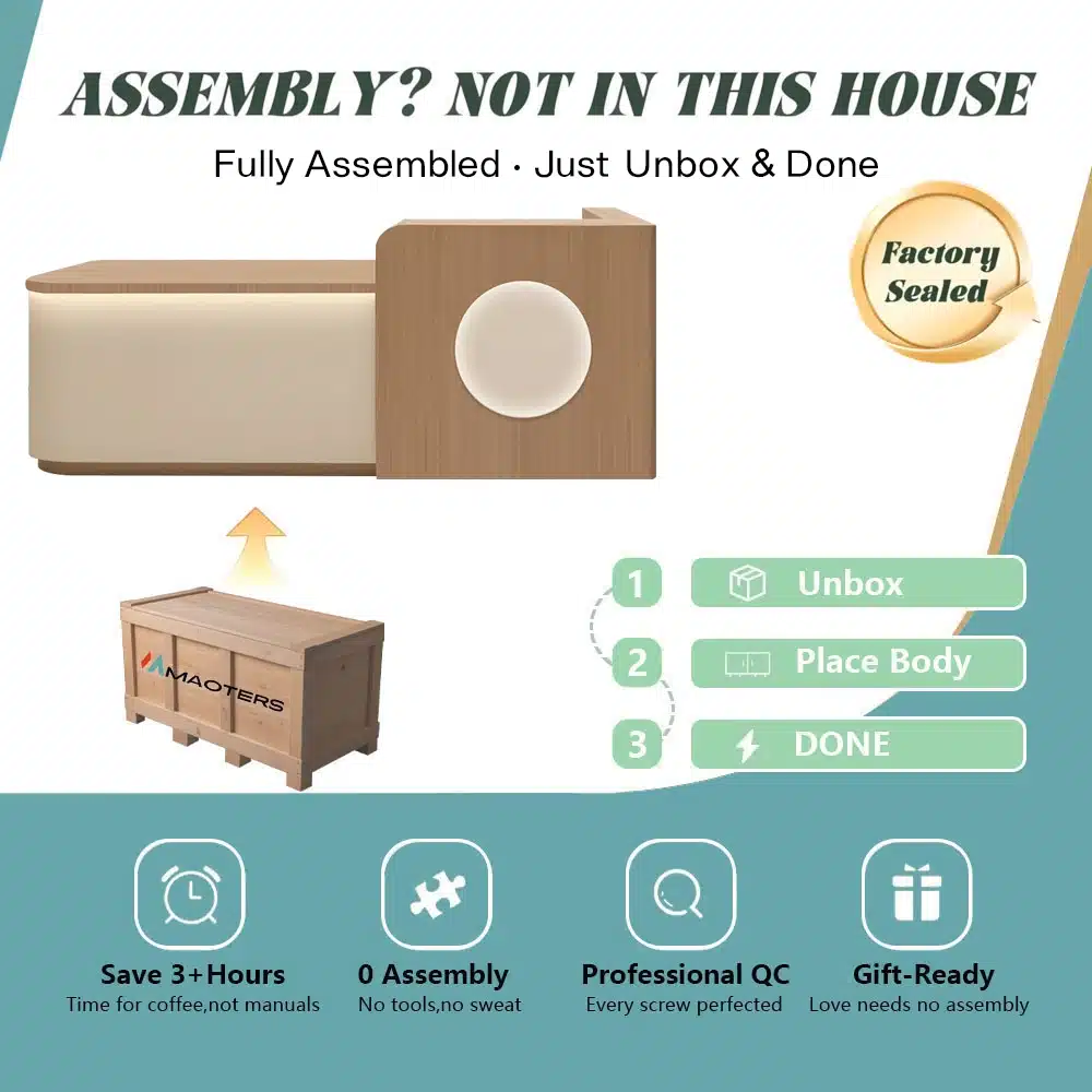 Luxury Compact Counter - Modern Boutique & Convenience Store Desk