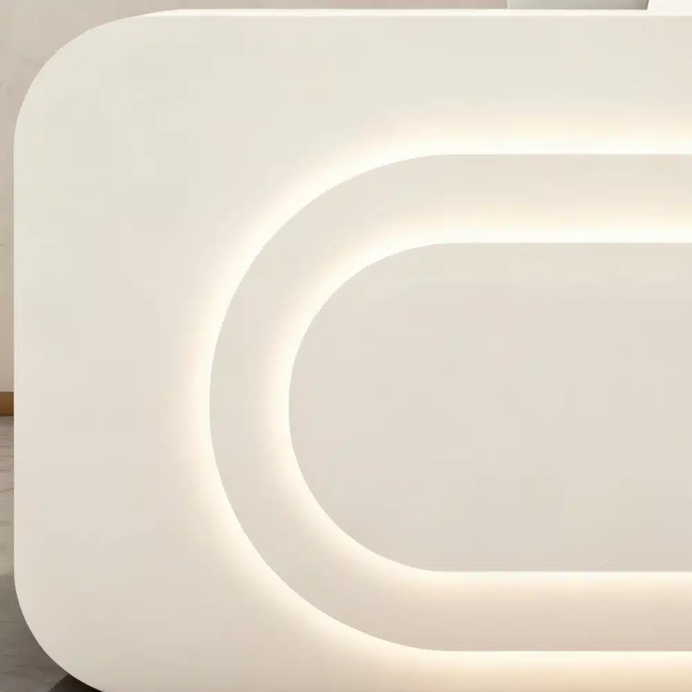 Luxury Modern Curved Reception Desk