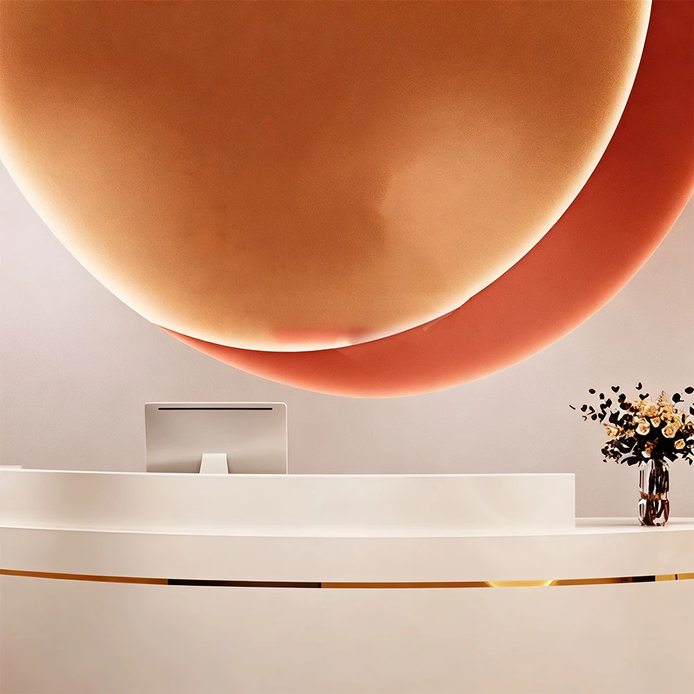 Premium Curved Reception Desks For Dental Clinics &Beauty Salons