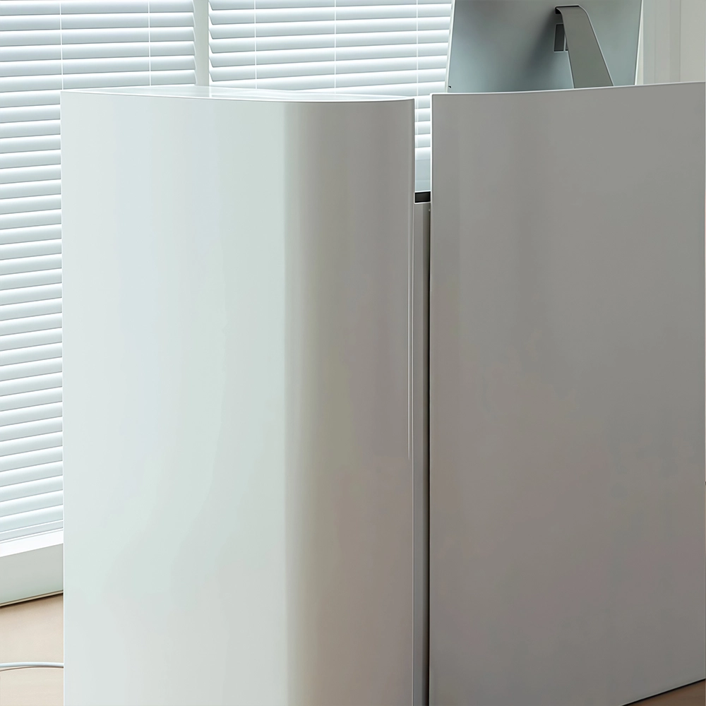 Premium White Lacquer Reception Desk For Hotel Lobby