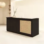 Solid Wood Boutique Counter - Women's Store & Salon Reception Desk