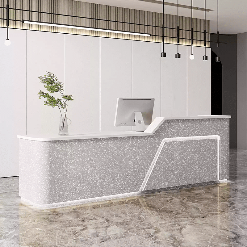Curved Cashier Front Desk Counter - Maoters