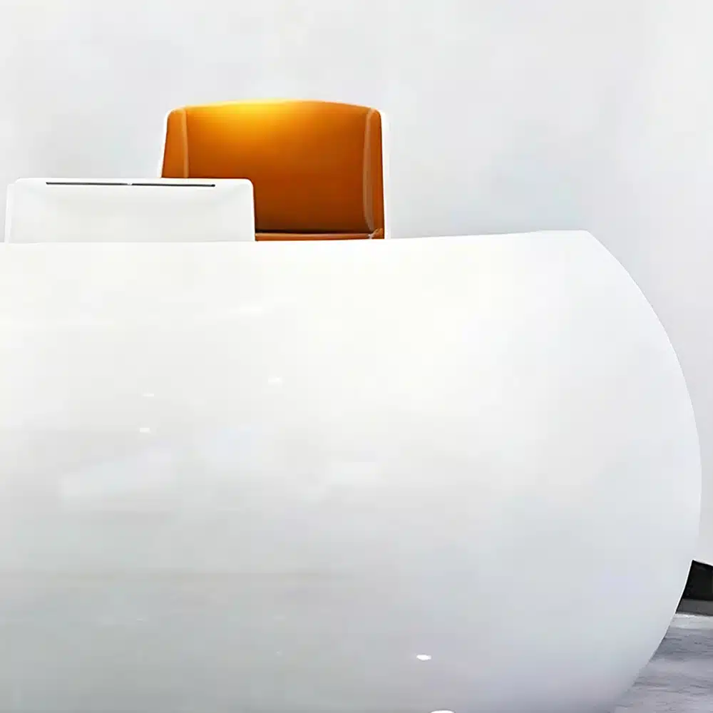 Baked Semicircular Arc Front Desk Baked Semicircular Arc Front Desk