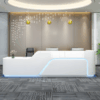 Lacquered Curved Company Reception Desk