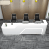 Lacquered Curved Company Reception Desk