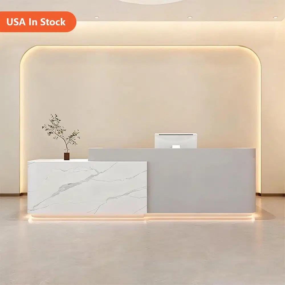 Modern minimalist reception and checkout counter