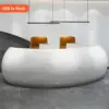 Baked Semicircular Arc Front Desk