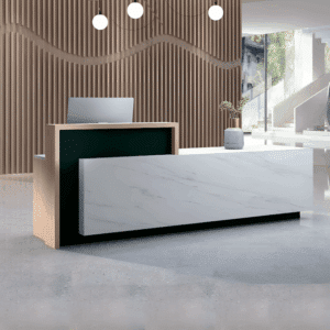 Company Reception Desk Imitation Marble Hall