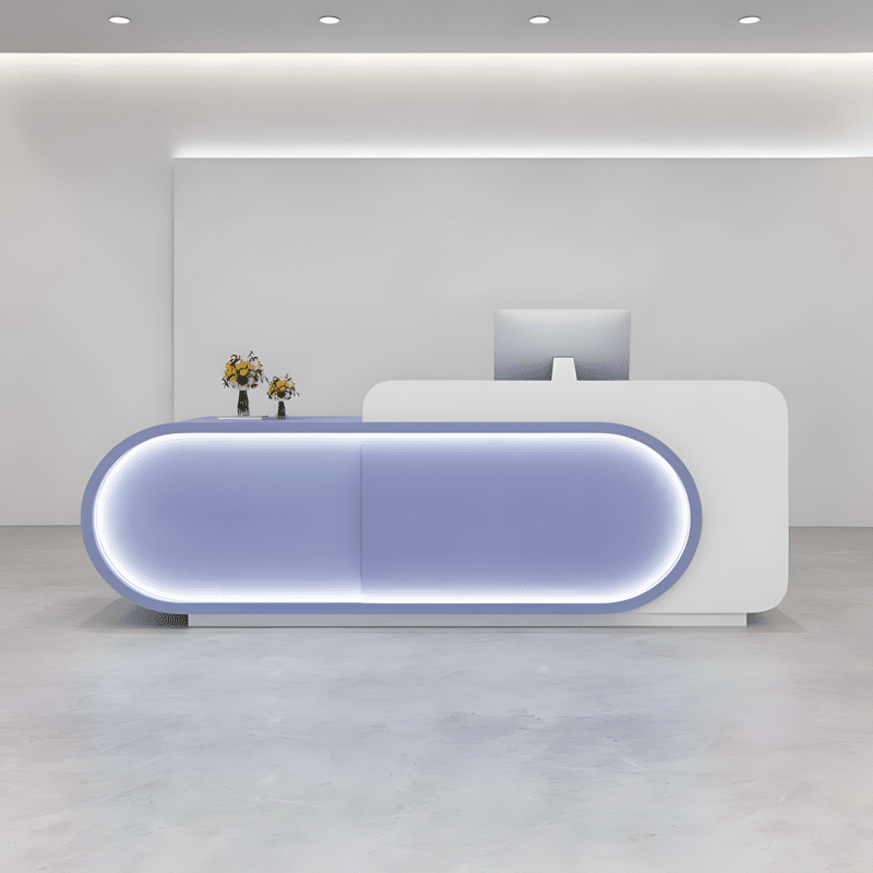 Curved Front Reception Desk - Stylish Cashier Solution