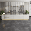 Imitation Marble Pattern Front Desk - Elegant Service Desk