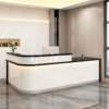Laminate Reception Desk with Filing Cabinet