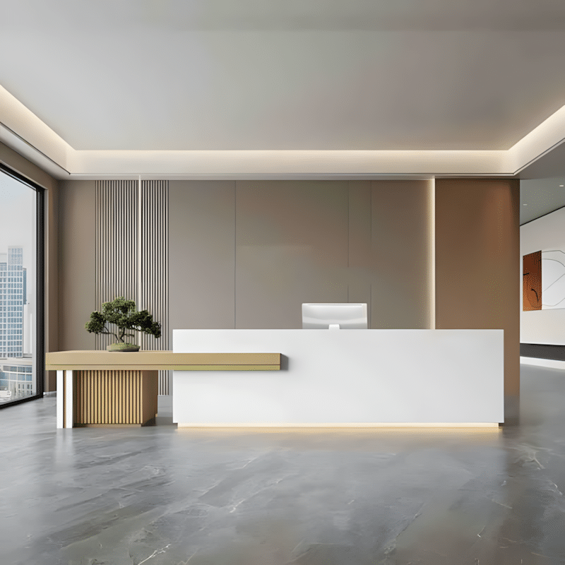 Large Storage Space Entrance Reception Desk - Maoters