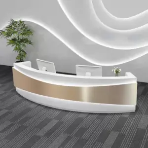 Modern Minimalist Stainless Steel Light Luxury Desk - L150" x W24" x H39", White + Gold stainless steel