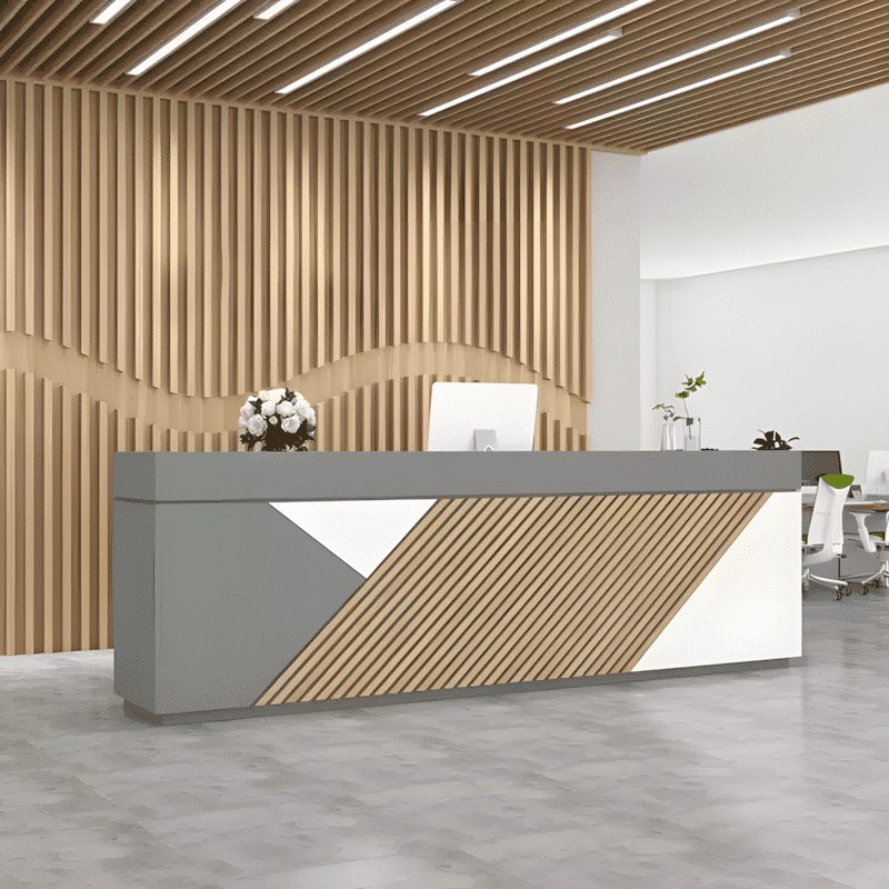 Modern Reception Desk with Cashier Counter