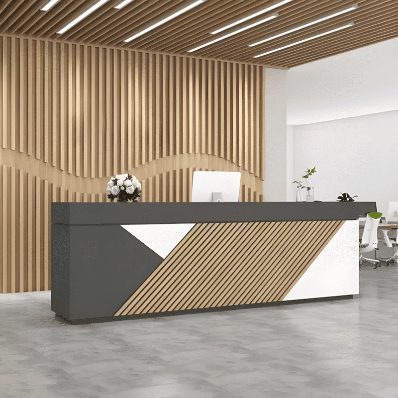 Modern Reception Desk with Cashier Counter