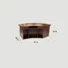 Reception Desk with Solid Wood Grain - Maoters