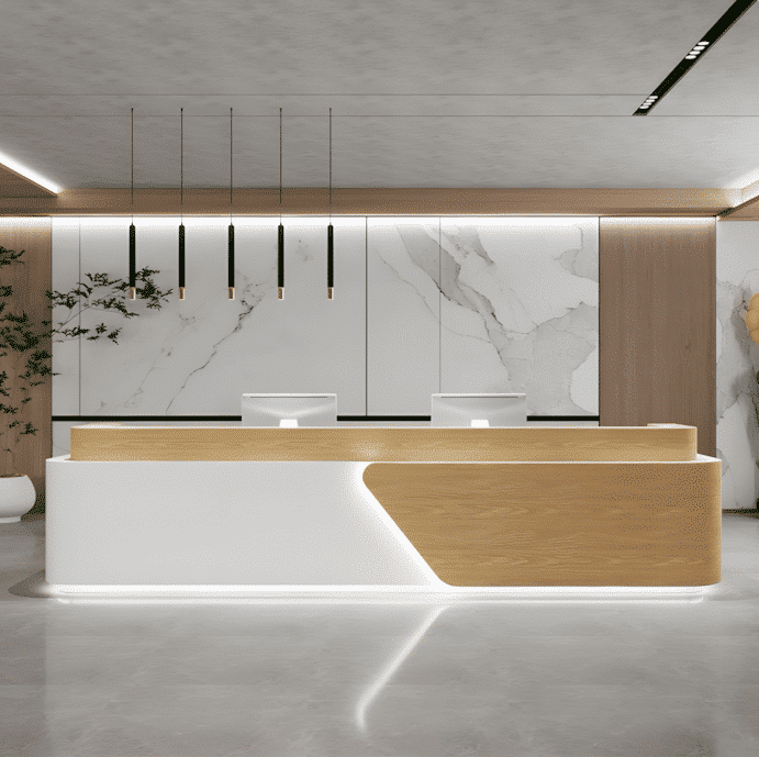 Simple Lacquer Reception Desk - Beauty & Bar