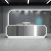 Sleek Stainless Steel Reception Desk - Enhance Your Space