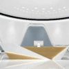 Stylish Reception Desk with Register Counter Storage