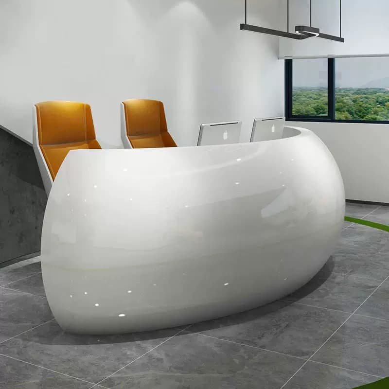Baked Semicircular Arc Front Desk