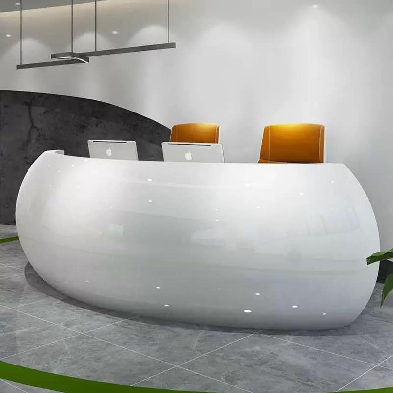 Baked Semicircular Arc Front Desk